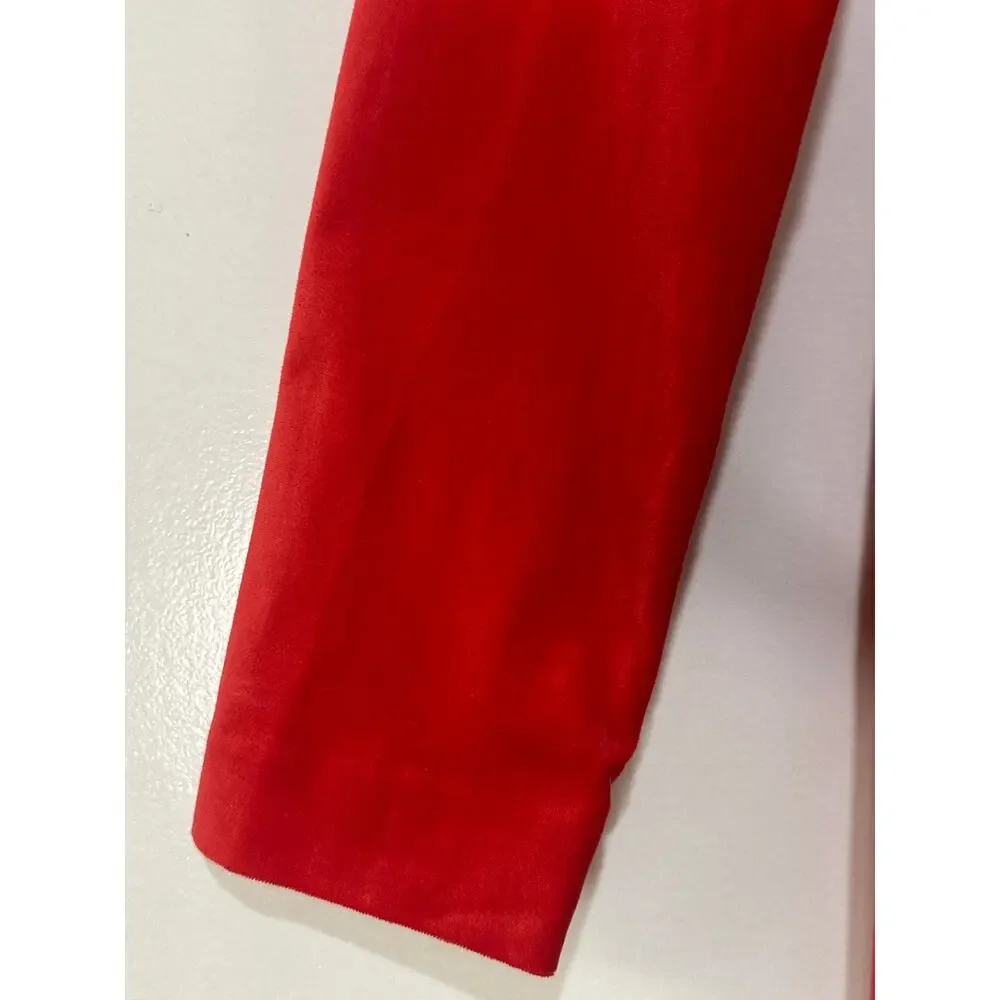 J.Crew Long-Sleeve Shift Dress Red Stretch Luxe Velvet Size 2 NWT Holiday Dress